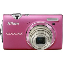 DSLR 카메라 Nikon 디지털 카메라 COOLPIX (쿨픽스) S5100 웜 실버 1220만 화소 광학 5배 줌 광각 28mm 2.7, 01 핫 핑크