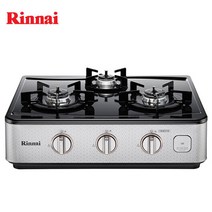 린나이 자동점화 러스틱실버 3구 가스레인지(RTR-W3000), LNG, RTR-W3000