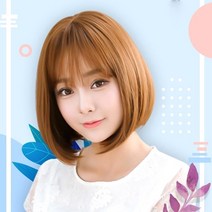 앞머리 통가발 보브컷 여자단발 스타일 단발머리, 그레이