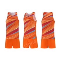 마라톤싱글렛 육상복 슈트 남녀 스포츠 학생 트레이닝 복 신체 운동복, XXXL, 29, 0018YJL여성용오렌지