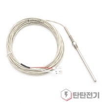 TC-N 1/8 PT 볼트 타입 PT100오옴 100mm 리드선 10m SUS304 측온저항체 3선 RTD 니플 온도센서, 1개