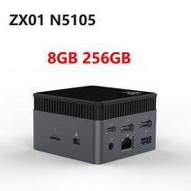 초소형미니pc 게이밍 미니컴퓨터 데스크탑ZX01-윈도우 11 미니 PC 인텔 N5105 2.9GHZ DDR4 8GB 512GB SSD, 02 8GB 256GB_04 EU