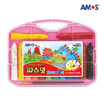 아모스 파스넷 크레파스 12색 14본