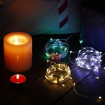 cocooning 크리스마스 트리용 장식용 LED 50P 드럼 투명선 2color 10M 조명, 백색