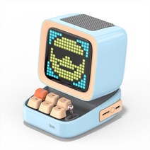 디붐디토 레트로 내손안에 픽셀 아트 /휴대용 블루투스 휴대용 스피커 알람 시계 diy led 홈 조명 장식 디스플레이 보드 빠른배송, 협력사, 하늘색