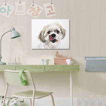 강아지 초상화 캔버스 액자