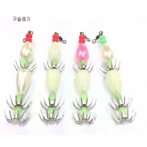원낚시 하야부사 에기 구슬에기 쭈꾸미에기 문어에기, 핑크+야광