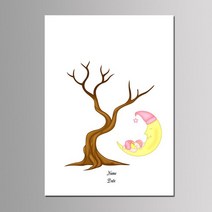 스크랩북 소박한 양장본 위한 용품 게스트 아기 소녀 소년 세례 호의 50x70cm DIY 지문 트리 서명 책 생일 선물 인쇄 캔버스 그림, [04] 50x70cm, [11] BB21