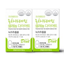프리벤트라 녹차카테킨 셀레늄 다이어트 1개월분 / 체지방감소 항산화, 2개