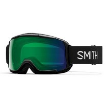Smith Optics Grom 청소년 스노우 겨울 고글 라피스 리소프린트 ChromaPop 에브리데이 그린 미러 5989155634, ChromaPop Everyday Green Mirro, Black