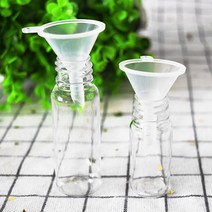 PKFARM 9+1 미니 플라스틱 소분 깔대기 향수 오일 액체 흘림방지 꼬깔 리필 흘림방지 거름망 소형 공병 화장품, 9EA+1EA, 반투명