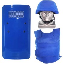 경찰방패 장비 쉴드 전술방패 호신 보호 시위, 파란색 금속 방패, 1개