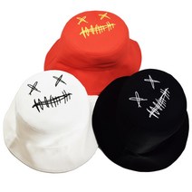 캡이요 CEY 2257 얼굴 낙서 벙거지 버킷햇 패션 커플 여성 남성 남녀공용 챙모자 면벙거지 모자