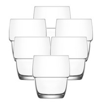 라브 적층 홈카페 유리컵 285ml 6개 GLT339