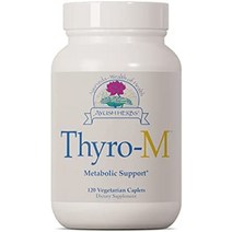 ayush 허브 thyro-m 신진대사를 촉진하고 갑상선 기능의 균형을 유지하며 건강한 에너지 수준을 촉진하는 의사가 공식화하고 인증한 유기농 아유르베다 허브 보충제 120, 120카운트(1팩)