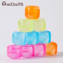 일본 얼음틀 아이스하키 제빙기 위스키 아이스박스 볼 뚜껑이 달린 아이스박스 다이아몬드, 컬러얼음 1팩(10조각)