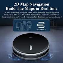 로봇청소기로봇 청소기 ABIR G20S AI 지도 탐색 슈퍼 스마트 파티션 메모리 포함 WiFi 앱 및 음성 제어 600, 01 Black, 01 Black