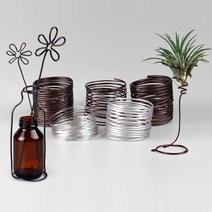 [500g/ 굵기다양] 공예 원예 알루미늄 와이어 철사 끈 공예용 원예용, 2mm(길이_약57.5미터), 실버500g