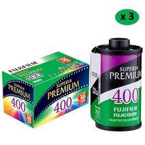 폴라로이드 전용 필름 즉석필름 호환 Fujifilm Superia Premium 400 컬러 35mm 필름 포맷 카메라 용 36 노, 03 3 Roll