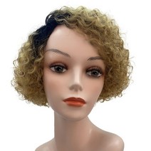 단발 가발 짧은 kinky curly human hair wig afro short wigs pixie cut wig human hair no lace front natural, ot27