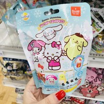 일본 산리오 캐릭터 배쓰밤 입욕제 모음집 랜덤 장난감 피부 보습 목욕, 1개