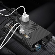 차량용 멀티 인버터 220V 12V / 24V 겸용 USB 멀티충전기 콘센트 변환기 시거잭 가정용 캠핑용 여행용