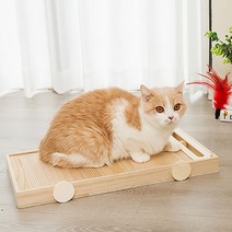 더나나 고양이 반영구 원목 스크래쳐 L