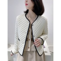 여성 노카라 누빔 경량 패딩 자켓 데일리 퀼팅 점퍼 숏 패딩 자켓 겨울 아우터