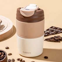 바블로브 파스텔 보온보냉 빨대 진공 텀블러 400 mL, 미스트 그린