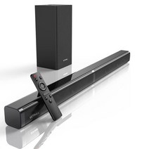 사운드바벽걸이 크리에이티브스피커 5.1채널 ultimea 100w tv soundbar 2.1 블루투스 스피커 5.0 홈 시어터 사운드 시스템 3d 서라운드 사운드 바 서브우퍼, 타피오 v, 나는 플러그