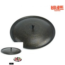 소고기돌판 구이용돌판 고기굽는판 주물팬 코팅 업소용 솥뚜껑삼겹살 고기불판 돌판구이 66CM