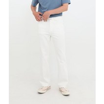 랩12 세미 부츠컷 데님 화이트