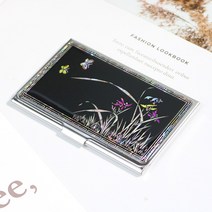 박씨상방 외국인선물 나전칠기 자개 명함케이스M 명함집, 1개, 난초