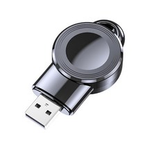 애플워치보조배터리 mini qi 무선 충전기 iwatch 5 4 3 2 1 apple, 검은색