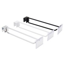 위드금창 각파이프20X30 이중후크벽선반 가격표시 이선 각후크, 크롬, 150mm