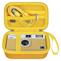Elonbo KODAK EKTAR H35 하프 프레임 / M35 / M38 / Ultra F9 필름 카메라용 하드 여행 케이스 포인트 앤 슛 카메라 보관 커버 가방 오거나이저 홀더, Yellow