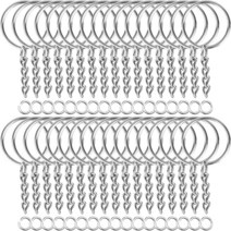 오토바이 열쇠 고리 은도금 금속 블랭크 키체인 분할 체인 클라이밍 버클 카라비너 링 60 개, CHINA, 1.60pcs Silver