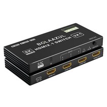 4K HDMI 2.1 스위치 120Hz 3 in 1 출력 BolAAzuL 8K@60Hz 스플리터 셀렉터 박스 3포트 리모컨 2K 144Hz 3x1 HDR 48Gbps CEC, 3x1-hdmi 2.1
