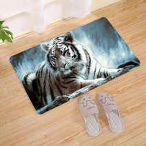 호랑이러그 복을부르는 카페트 늑대 표범 침실 깔개 미끄럼 방지 목욕 거실 바닥 매트 주방 침대 옆 깔개 홈 인테리어