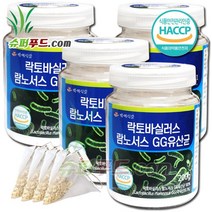 HACCP 식약처 인증 우리가족 유산균 유산균의 먹이 l.람노서스gg유산균 프락토올리고당 함유 락토바실러스 람노서스 GG유산균 내몸속 건강한 유익균 + 슈퍼푸드.com 연자육티백, 4세트, ( 병 200g + 1g )