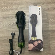 2in 1열풍으로 빗어 음이온 바람이 분다를 고데기 드라이기 스트레이트를 곱게 빗고 있다., 녹색 (플라스틱 헤드), 국내 플러그 (220V)