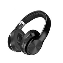 HiFi 무선 헤드폰 블루투스 호환 접이식 헤드셋 TF 카드/FM 라디오 스테레오 마이크 딥베이스 포함, [04] Black