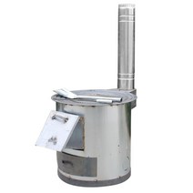 장작화덕 장작화로대 드럼통화덕 야외 농촌 대형 야외, 직경 52cm 드럼 스토브  굴뚝, 1개