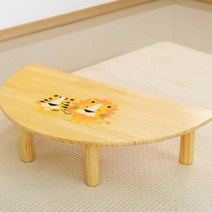 디작소 숲속친구 반달 이런이 공부 책상 테이블 HG-6612, 반달책상(사자)