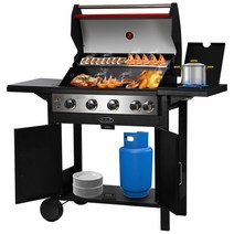 가든파티 부탄가스 겸용 바비큐그릴 파티 가정용 파티 빅 사이즈 BBQ 아메리칸 마당, 1개