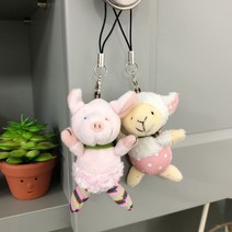 Countryitem 굿 럭 애니멀 키링 악세사리 2type, 1개, 돼지