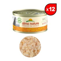 알모네이쳐 HFC 키튼 70g X 12개 / 고양이습식사료, 키튼-닭고기, 12캔