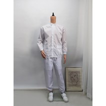 [제전복투피스] C카라 크린룸복 반도체복 상하세트 작업복 방진복 정전기방지, 2XL, 화이트