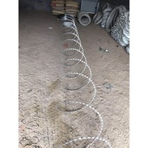 철조망 가시 철제망 안전 담장 철망 보호, 용융아연도금싱글나선10m권경45CM