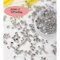 네일파츠 네일스톤50pcs 반짝이 지 르 콘 다이아몬드 네일 매력 스파클링 플랫 백 보석 말 눈 물방울 모, 11 11 silver water drop